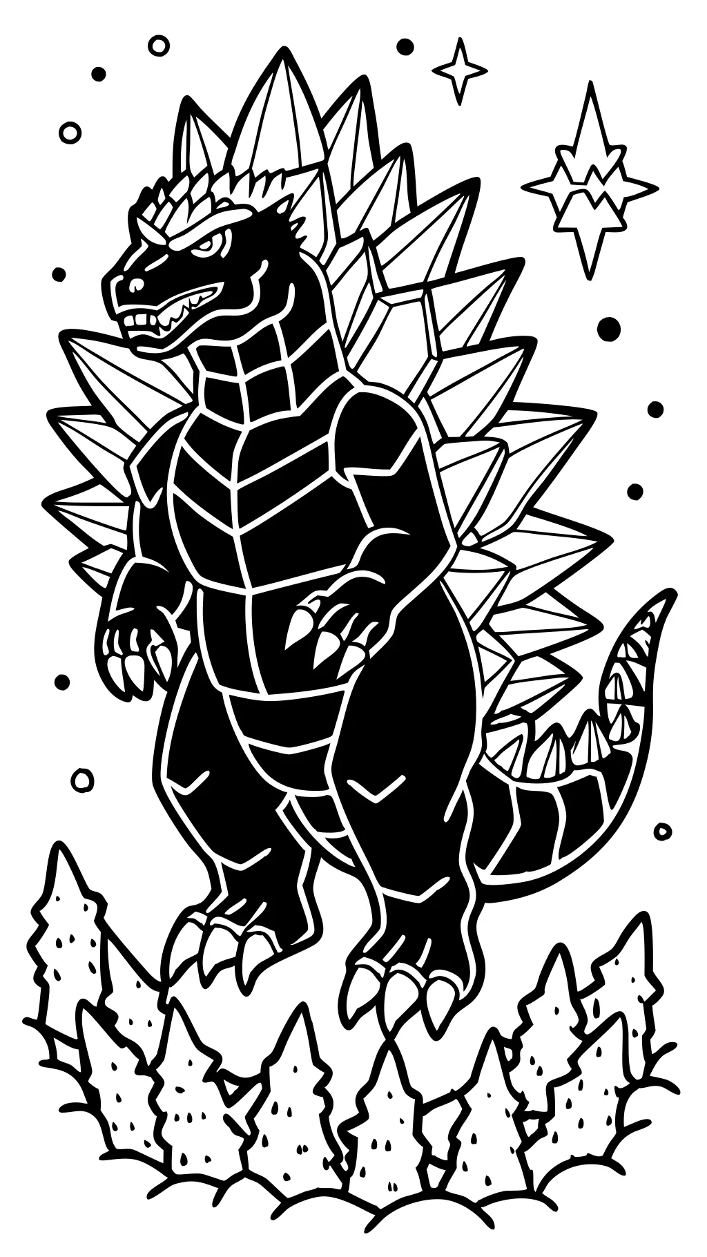 space godzilla coloring pages